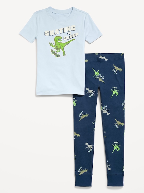 Gender-Neutral Printed Snug-Fit Pajama Set for Kids