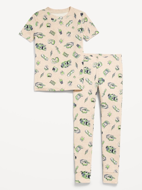 Gender-Neutral Printed Snug-Fit Pajama Set for Kids