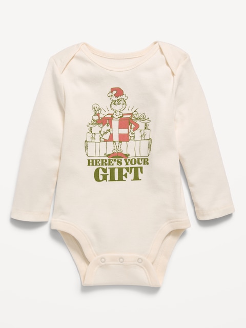 Dr. Seuss™ Grinch Long-Sleeve Graphic Bodysuit for Baby