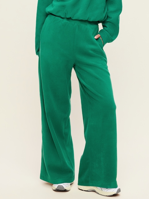 Extra High-Waisted Microfleece Wide-Leg Sweatpants