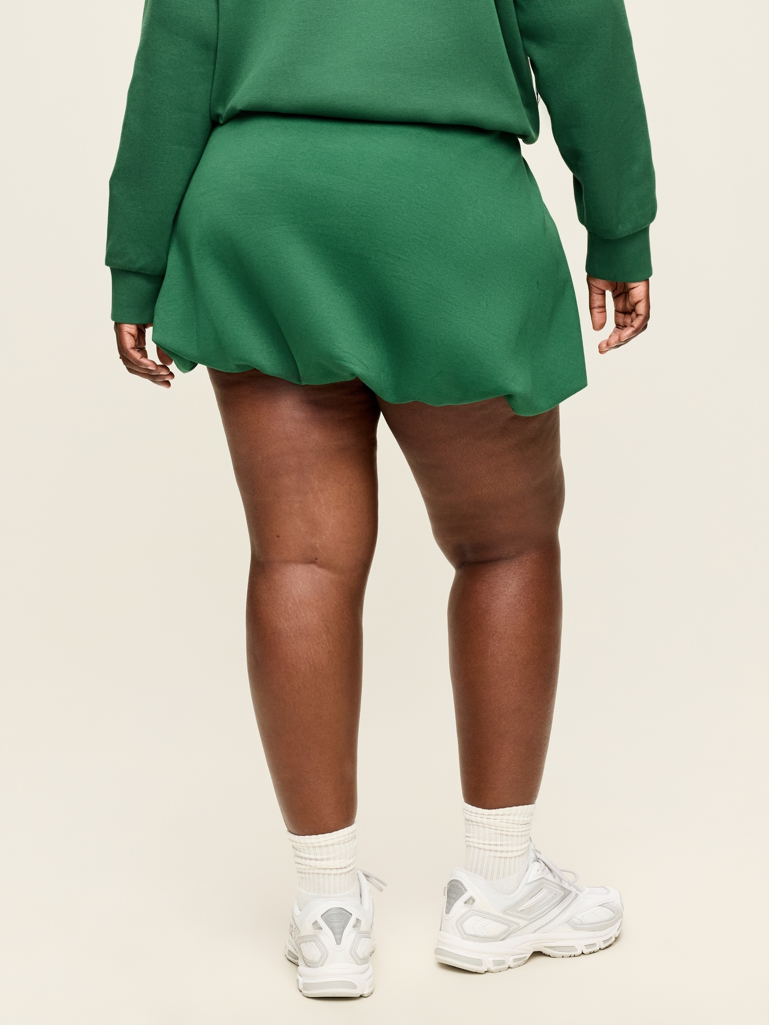 Dynamic Fleece Bubble-Hem Skirt