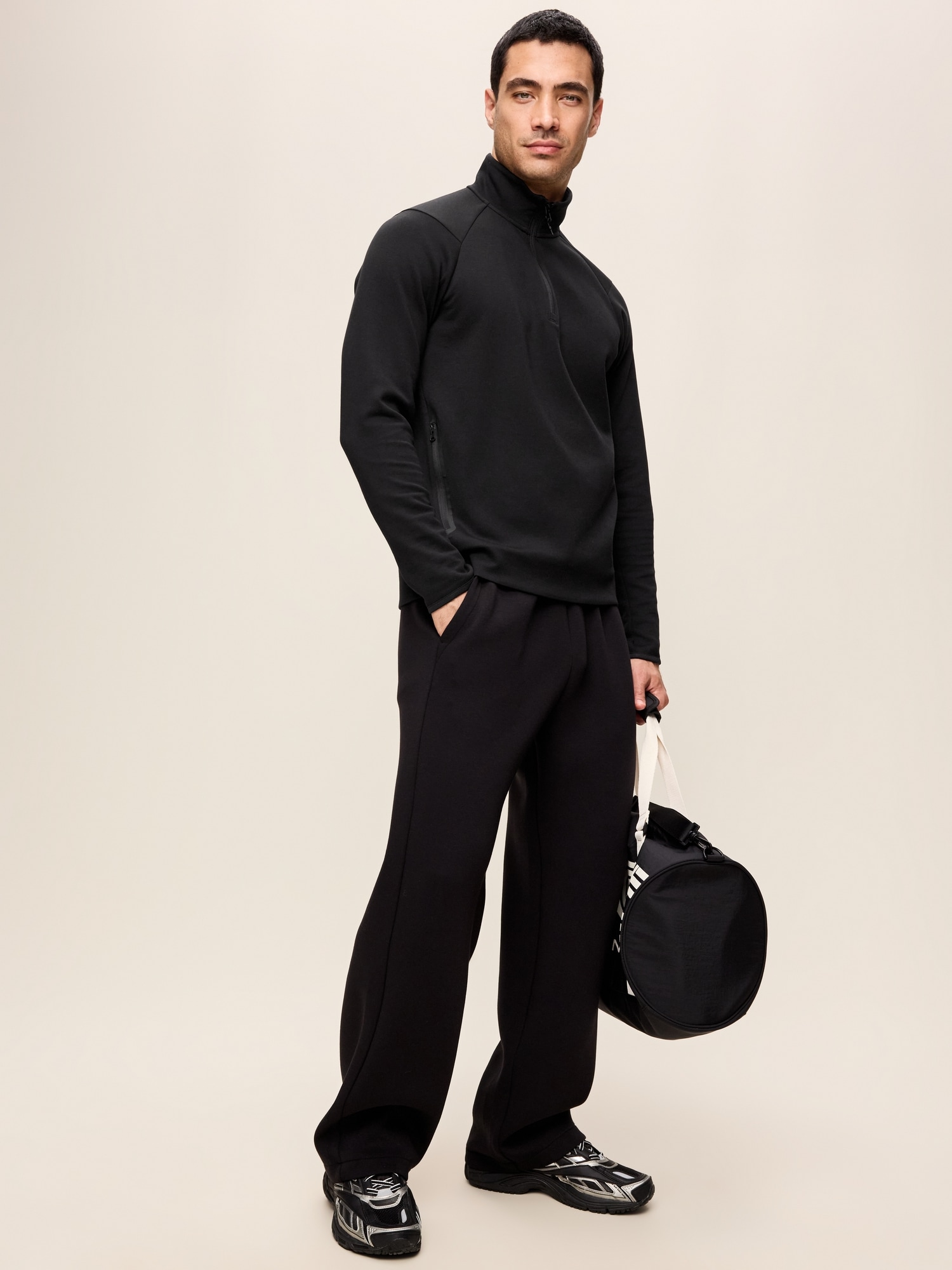 Bounce Fleece Oversized Half-Zip Pullover Sweatshirt