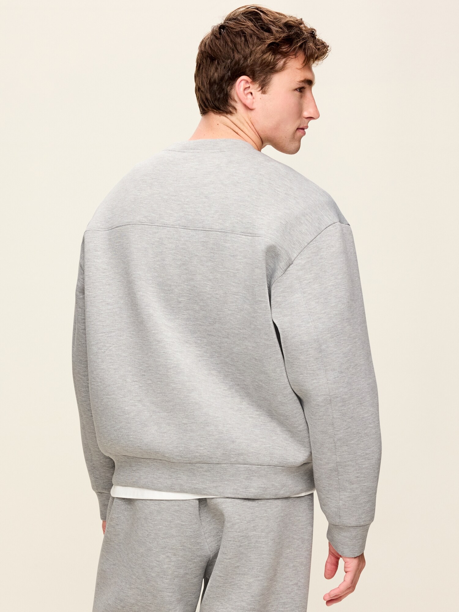 Мужская толстовка Old Navy Oversized Bounce Fleece, цвет: Меланжевый серый — фото 2