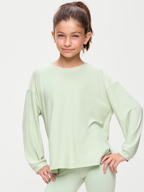 CloudMotion Long-Sleeve Tunic T-Shirt for Girls