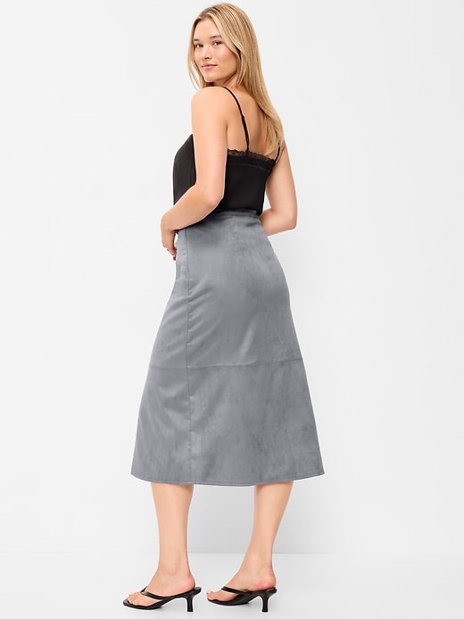 Faux-Suede Pencil Midi Skirt | Old Navy