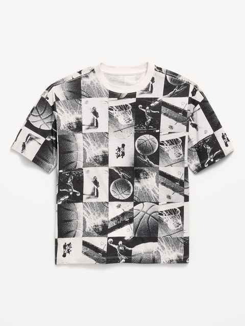 Oversized Short-Sleeve Graphic T-Shirt for Boys