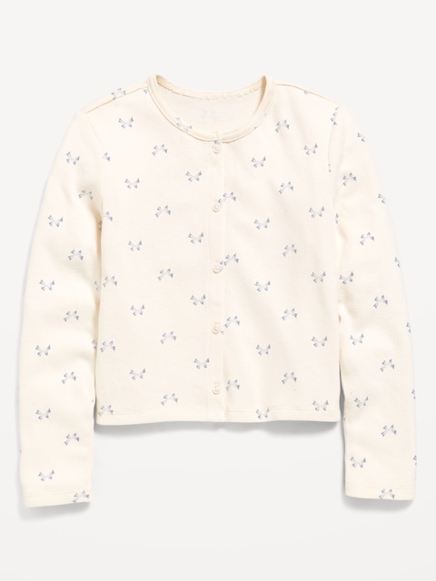 Printed Cardigan Sweater for Girls
