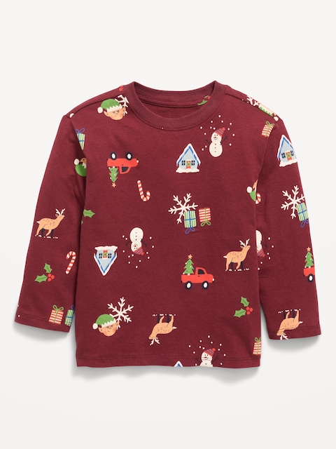 Printed Long-Sleeve Unisex T-Shirt for Toddler