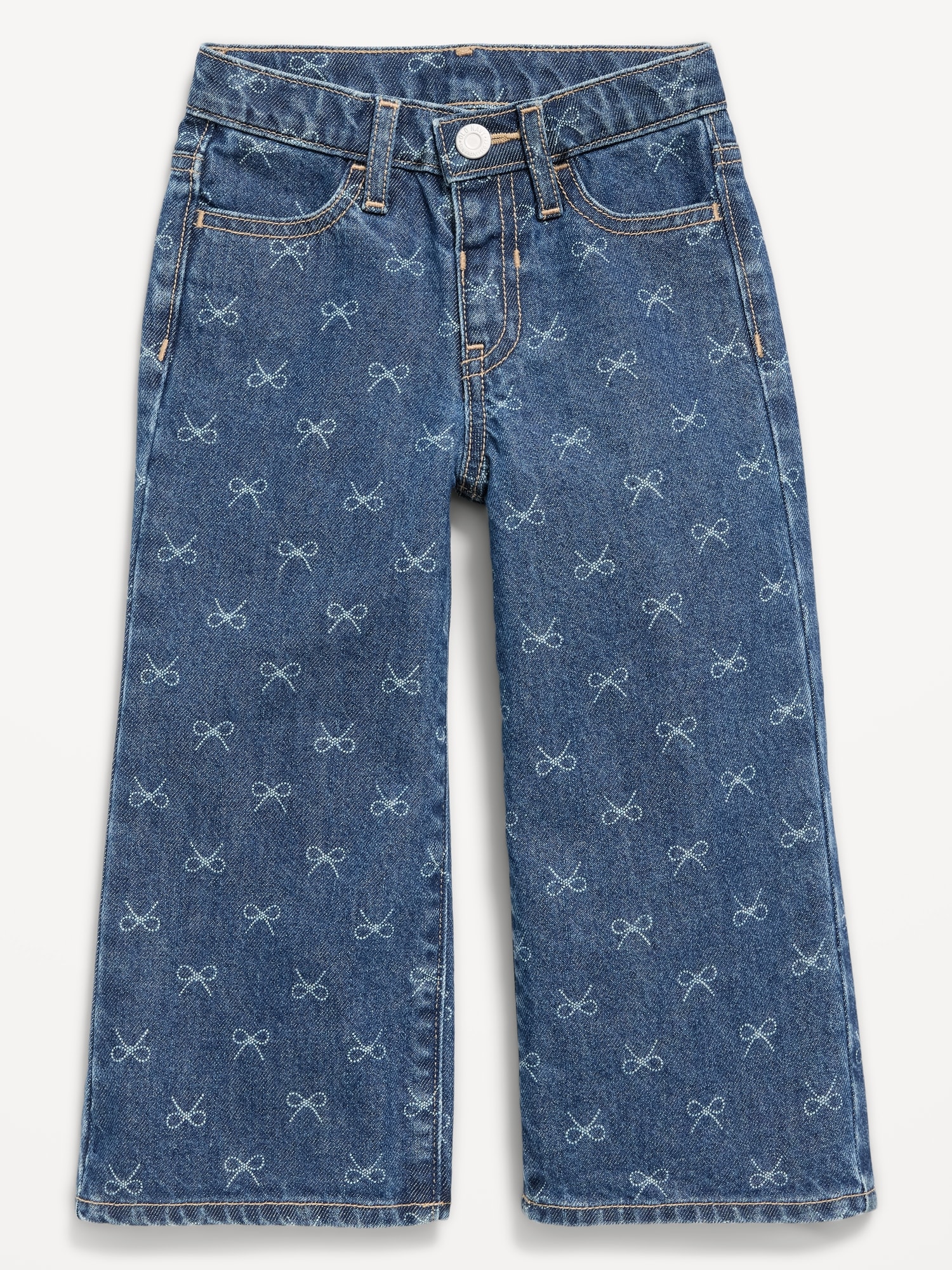 Printed Super Baggy Wide-Leg Jeans for Toddler Girls