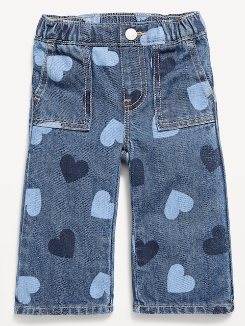 Printed Wide-Leg Jeans for Baby