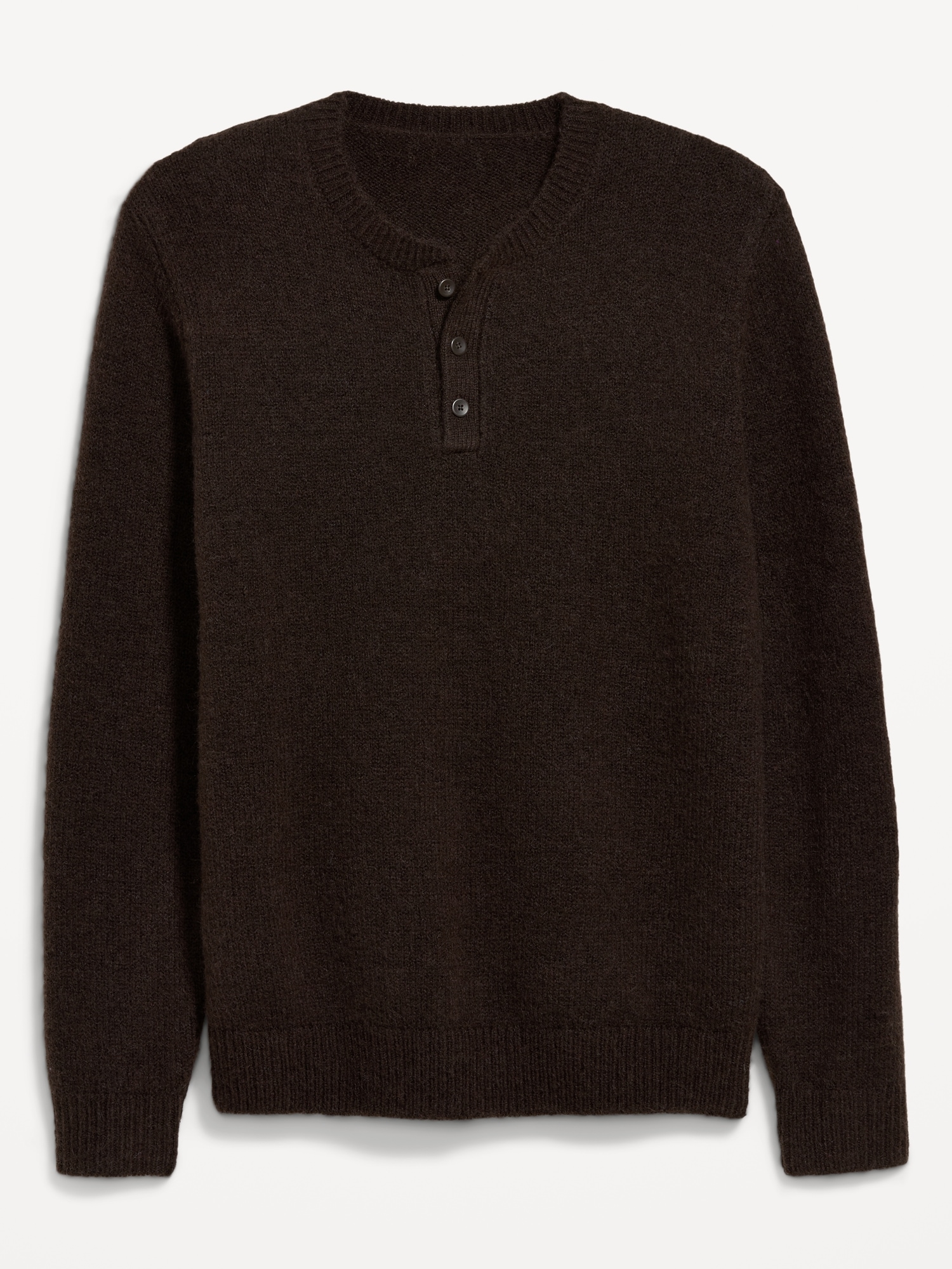 Wool-Blend Henley Sweater