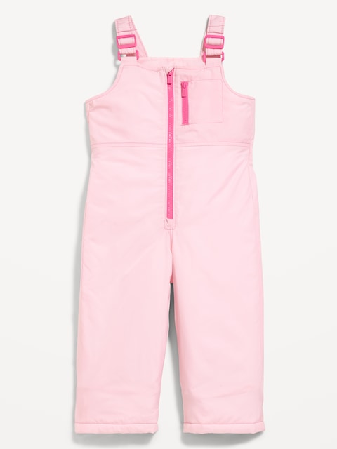 Water-Resistant Snow-Bib Overalls for Toddler Girls