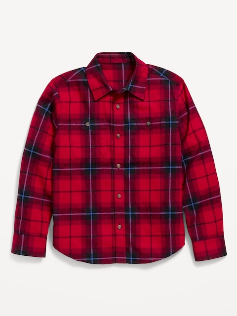 Long-Sleeve Flannel Shirt for Boys
