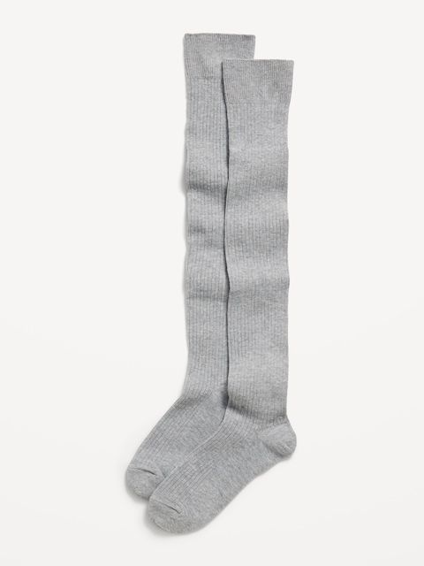 Ribbed Over-the-Knee Socks for Women