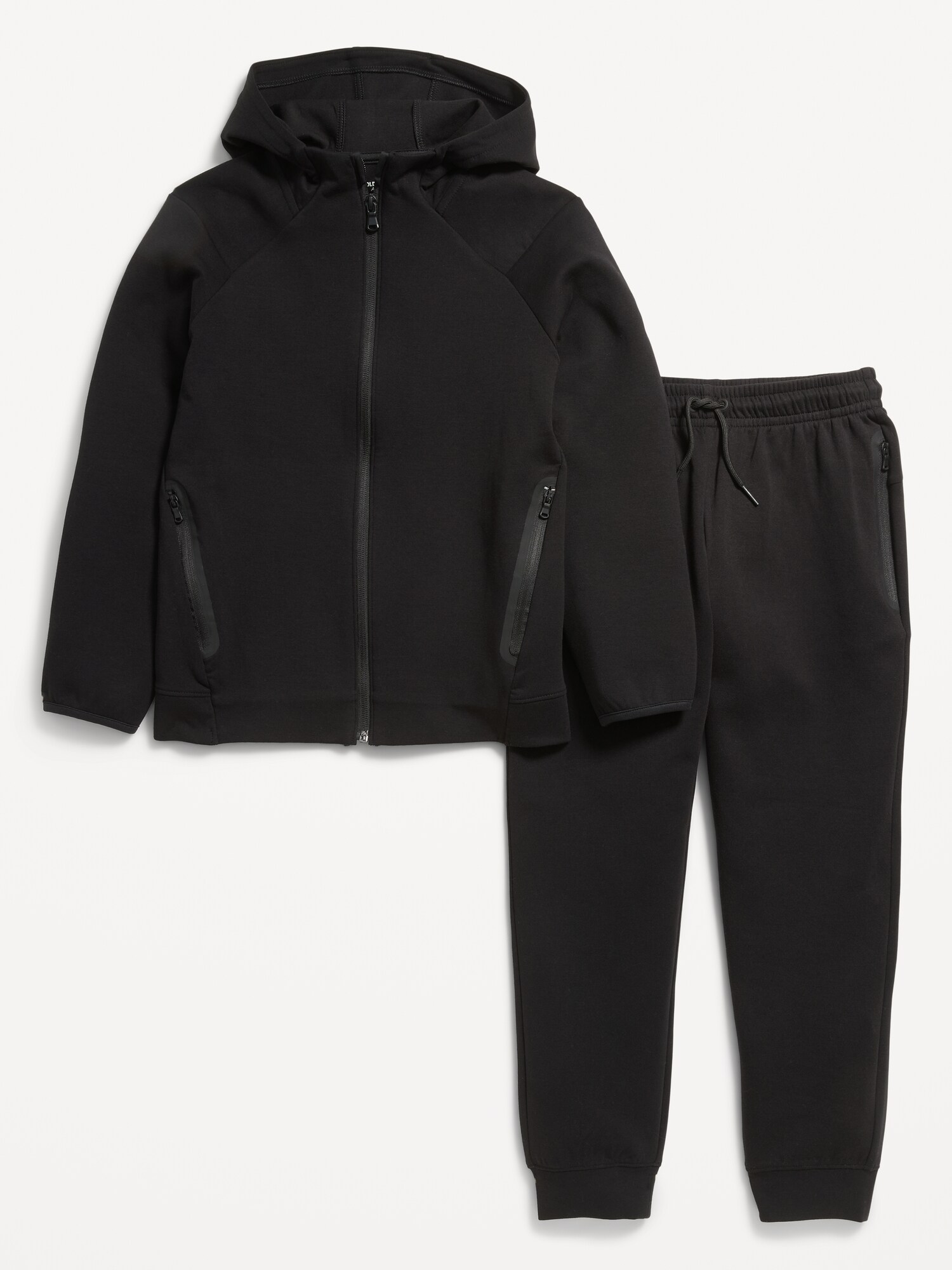 Детский комплект для мальчиков Old Navy Dynamic Fleece: худи на молнии и джоггеры, цвет: Чёрный — фото 4