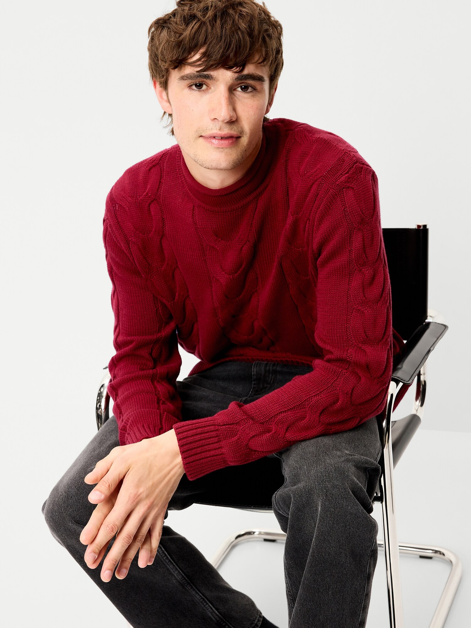 Loose Cable-Knit Sweater
