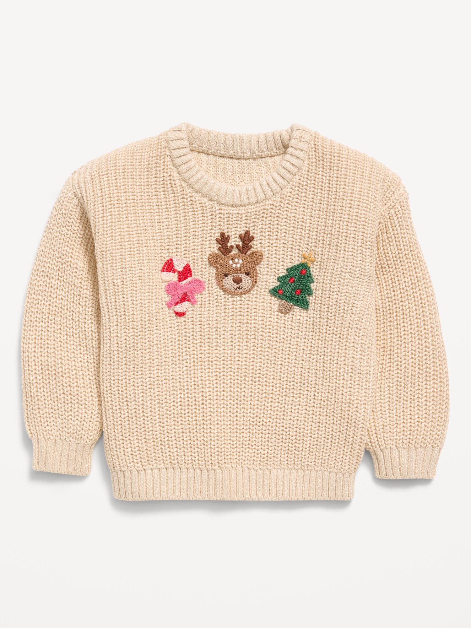 Детский свитер Old Navy с принтом и длинным рукавом для младенцев, цвет: Holiday Icons — фото 2