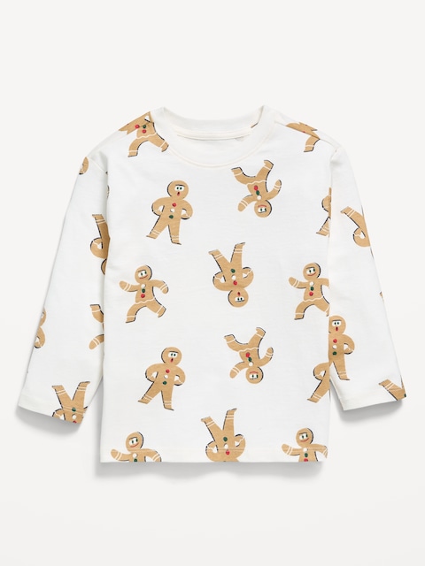 Printed Long-Sleeve Unisex T-Shirt for Toddler