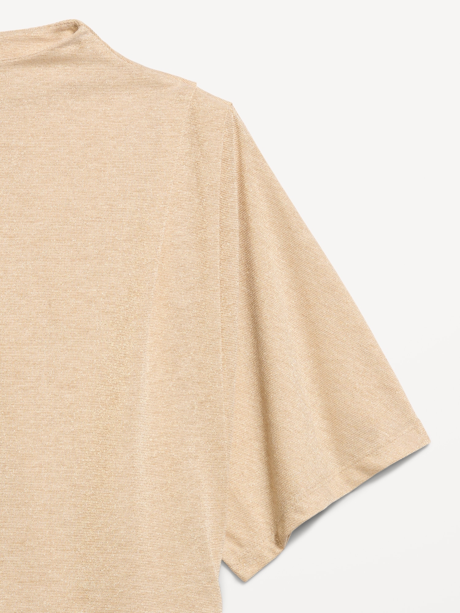 High-Neck Flutter-Sleeve Top