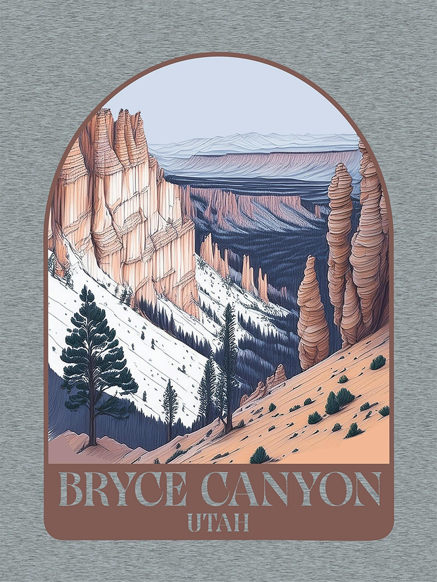 Детская футболка Old Navy Bryce Canyon National Park Classic Graphic, цвет: Меланжевый — фото 2