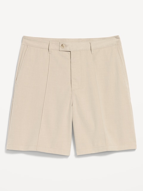 Baggy Creased Twill Dress Shorts -- 8-inch inseam