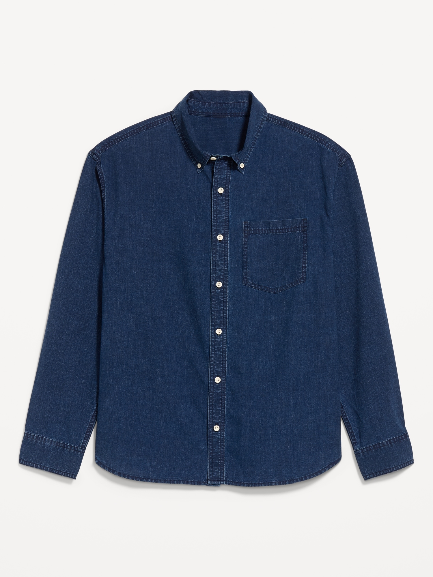 Loose Fit Long-Sleeve Denim Shirt
