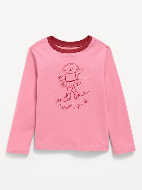 Long-Sleeve Graphic T-Shirt for Toddler Girls