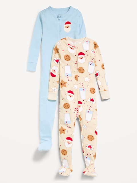 Snug-Fit 2-Way-Zip Pajama One-Piece 2-Pack for Toddler & Baby