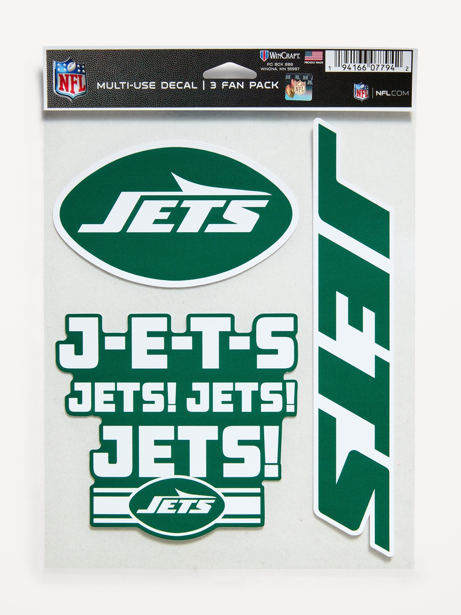 WinCraft® New York Jets 3-Pack Multi-Use Decals
