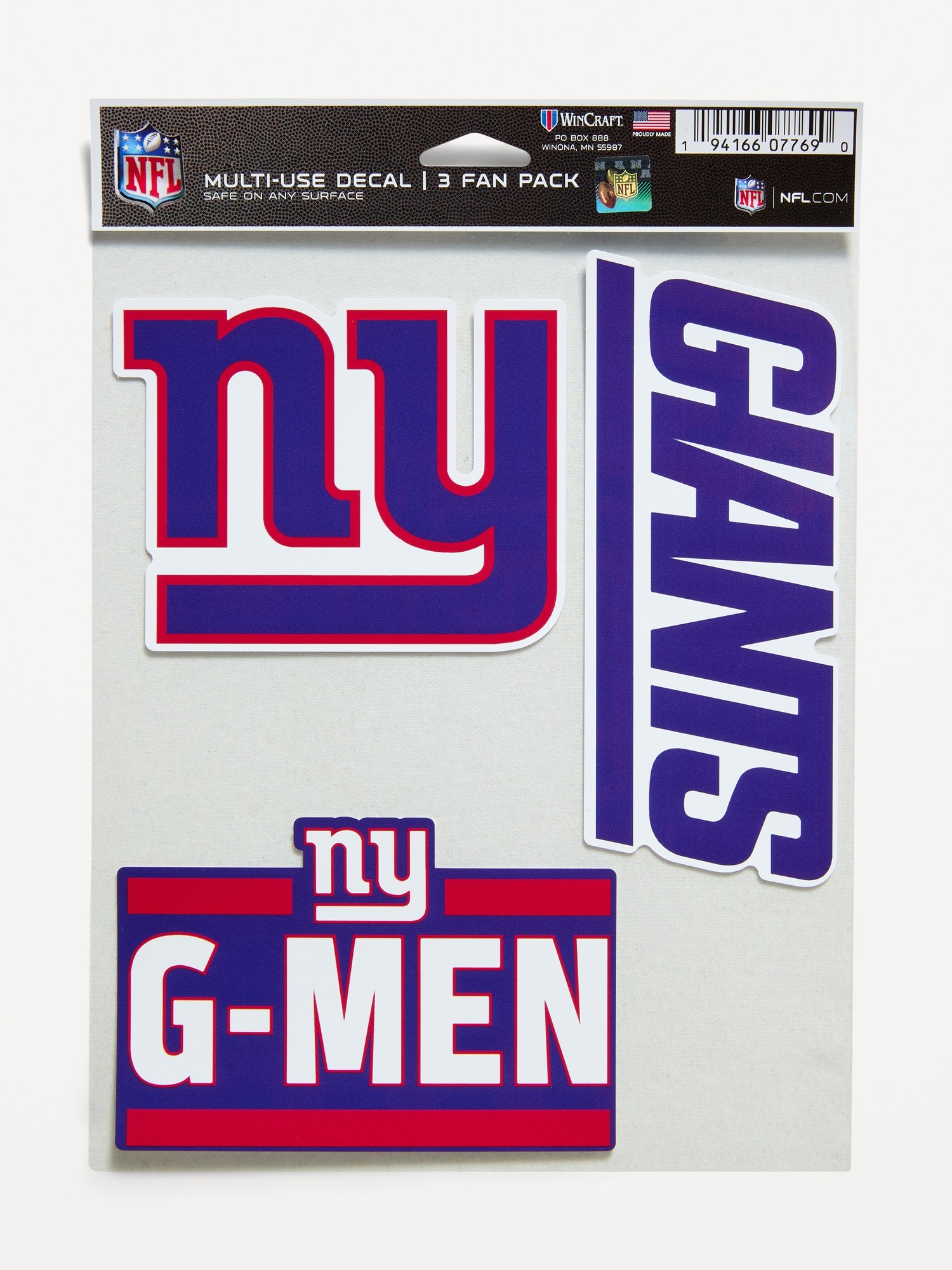 WinCraft® New York Giants 3-Pack Multi-Use Decals