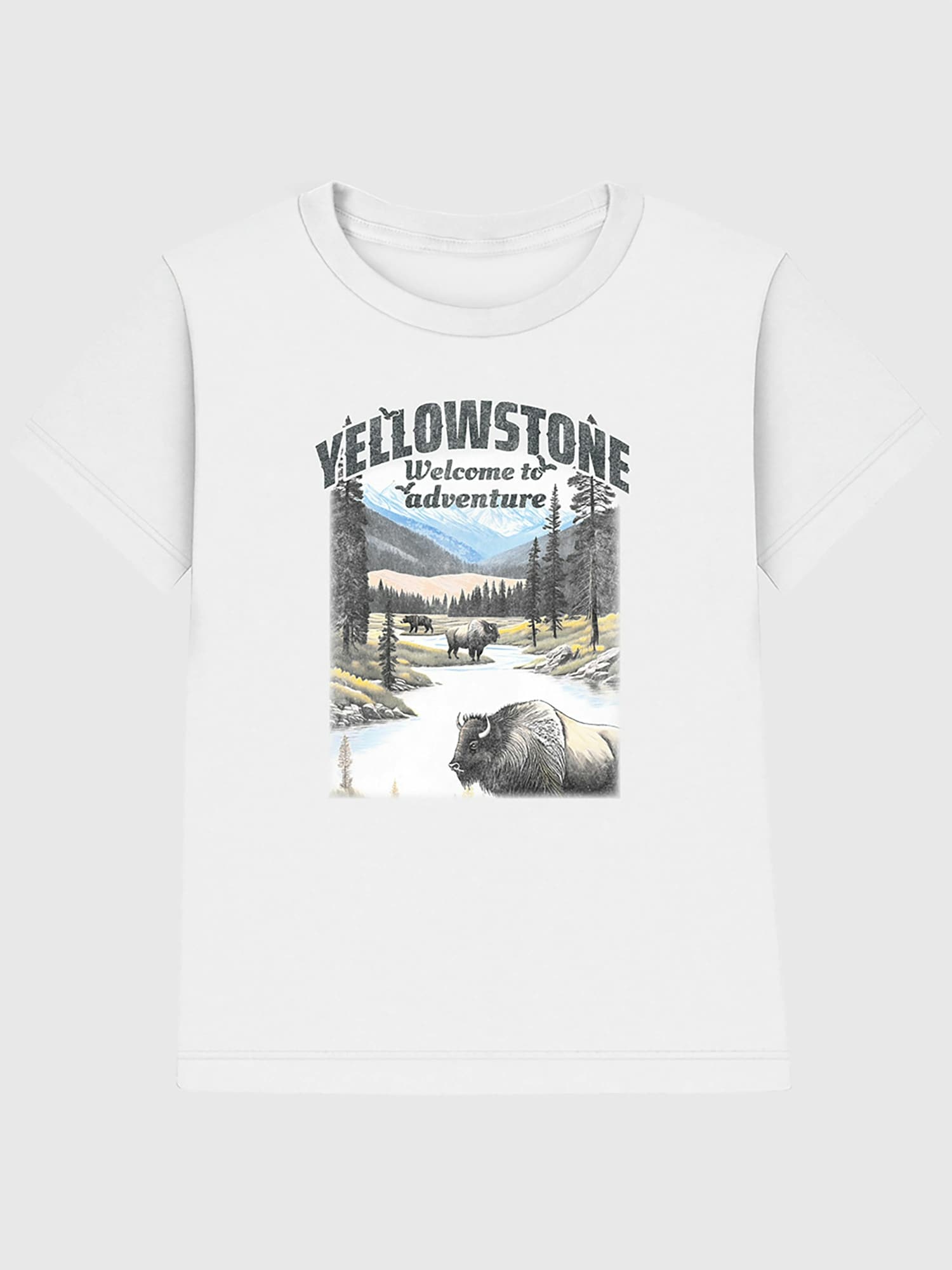 Yellowstone National Park Classic Graphic T-Shirt for Kids
