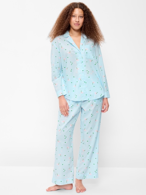 Poplin Pajama Pant Set
