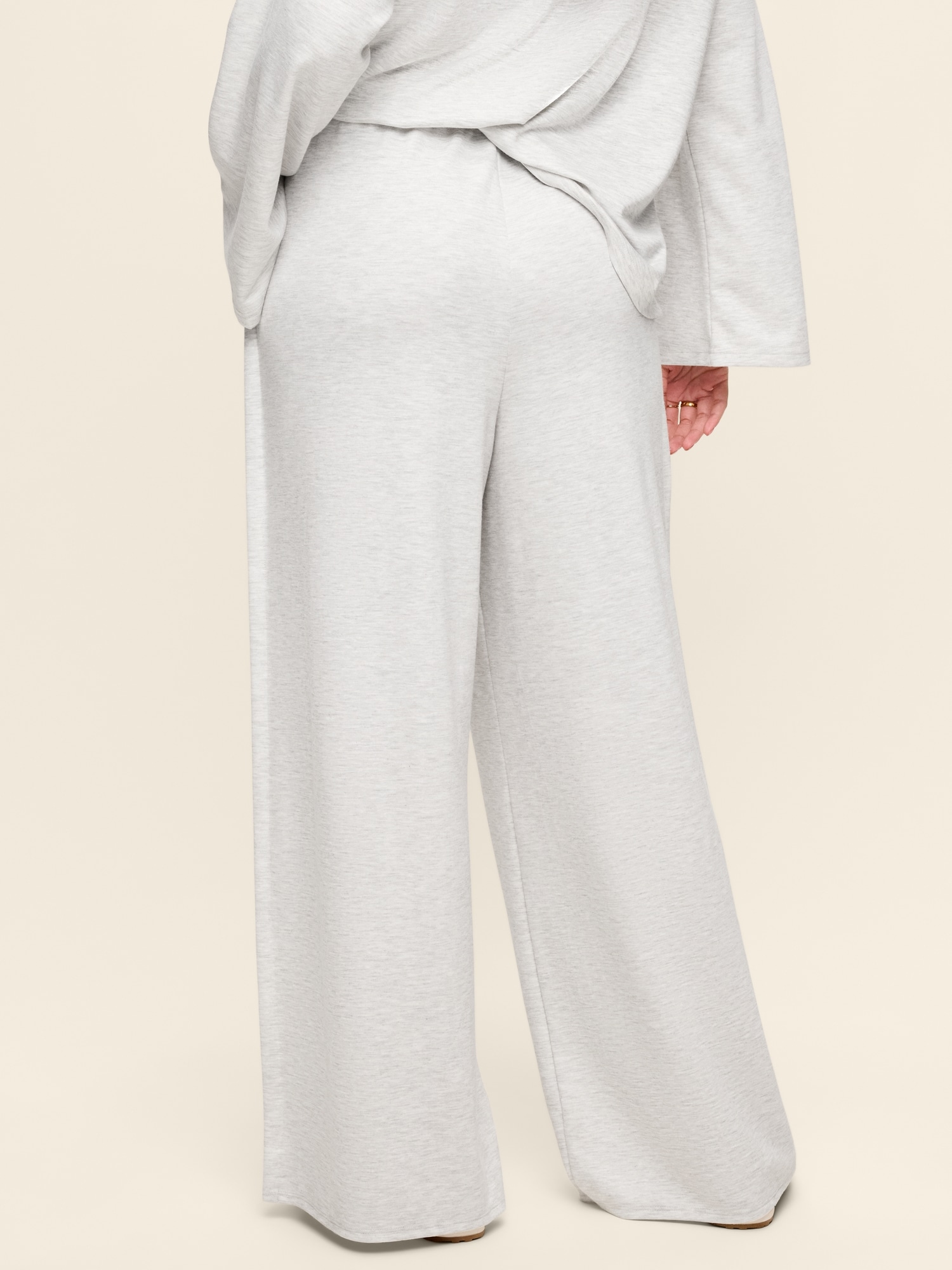 High-Waisted Bounce Lite Drapey Wide-Leg Pleated Pants