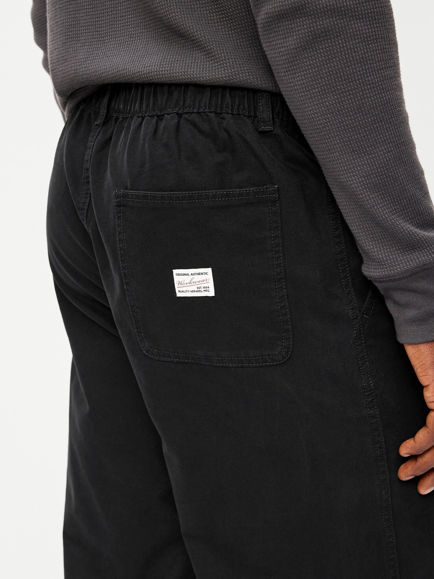 Мужские брюки Old Navy Baggy Workwear, цвет: Чёрный — фото 4