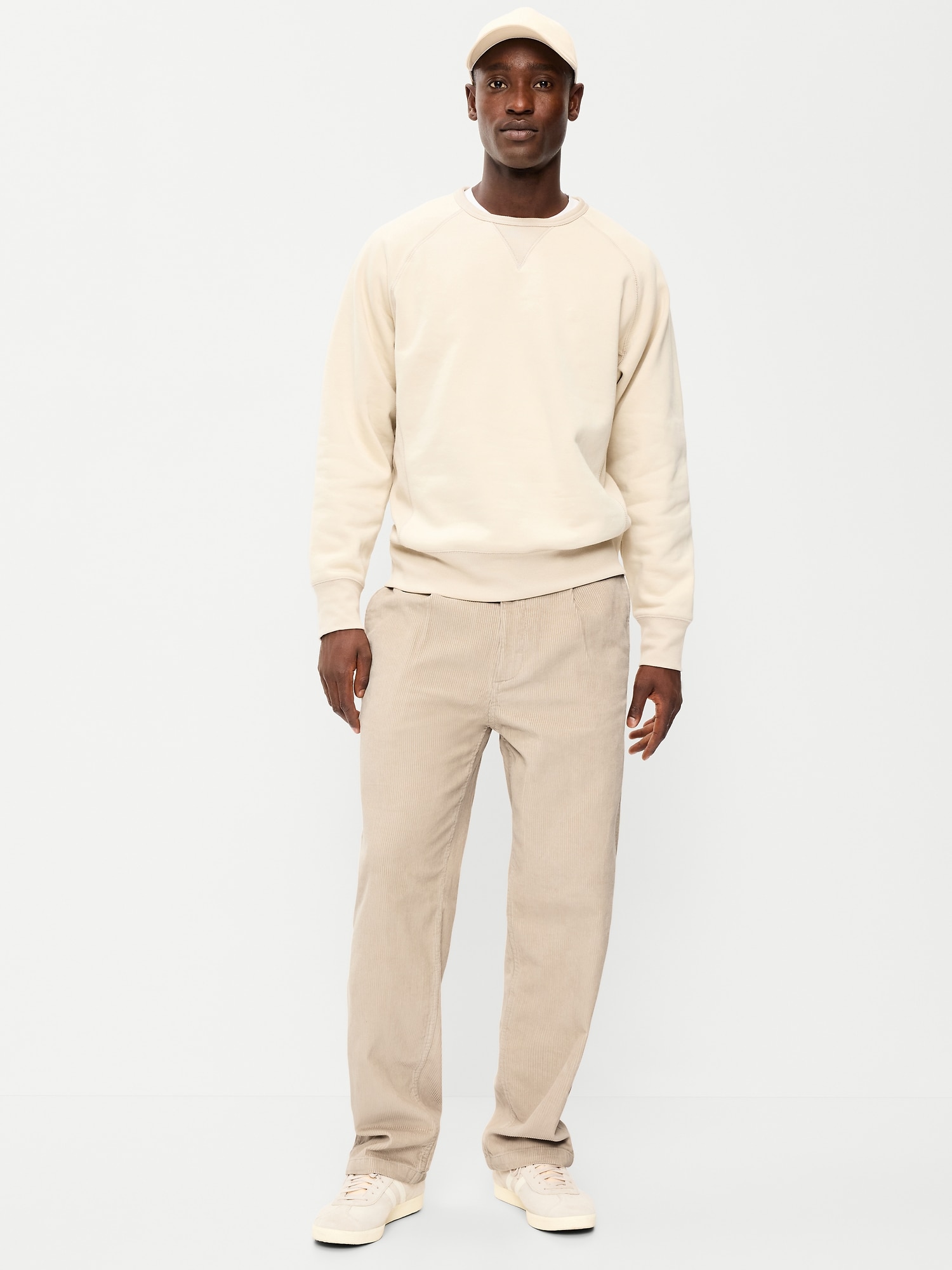 Мужские брюки Old Navy 90's Loose Corduroy, цвет: Серо-бежевый