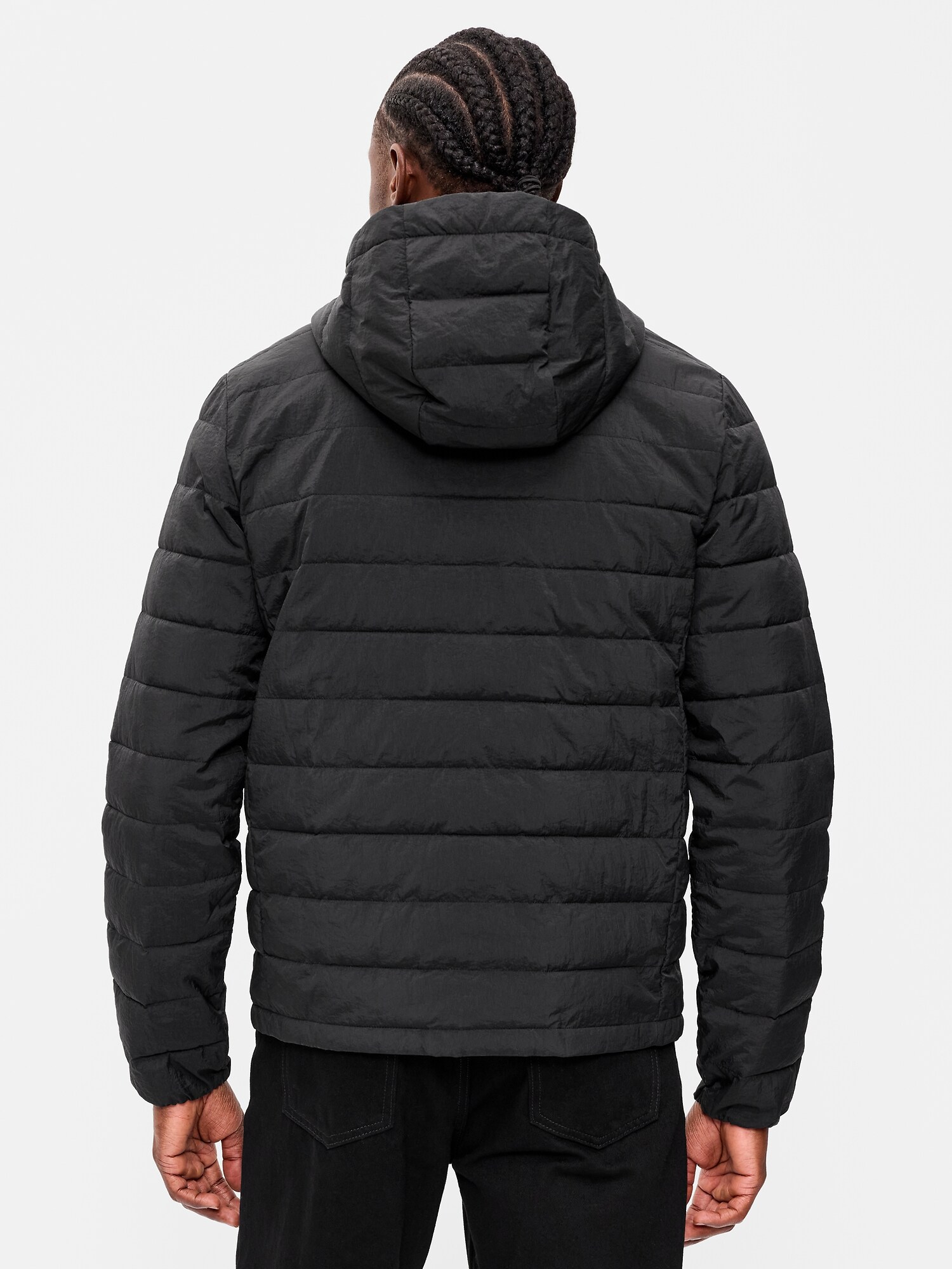 Мужская куртка Old Navy Water-Resistant Narrow Channel, цвет: Чёрный — фото 2