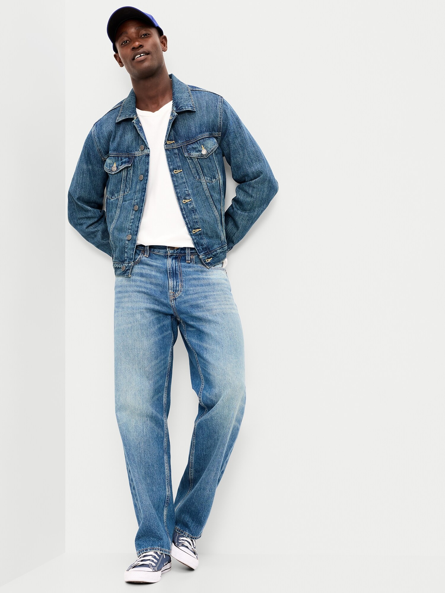Мужская куртка Old Navy Jean Trucker, цвет: Средняя варка — фото 3