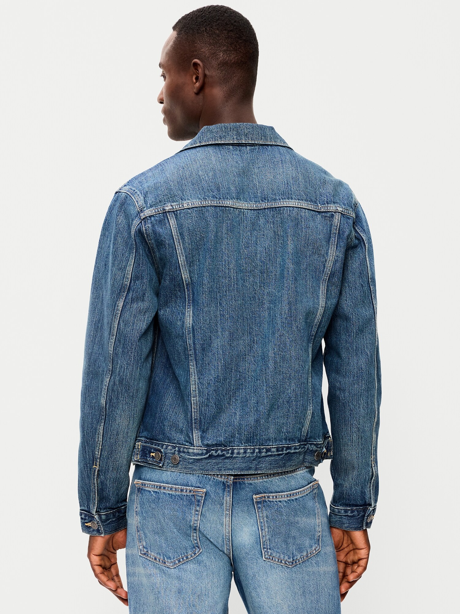 Мужская куртка Old Navy Jean Trucker, цвет: Средняя варка — фото 2