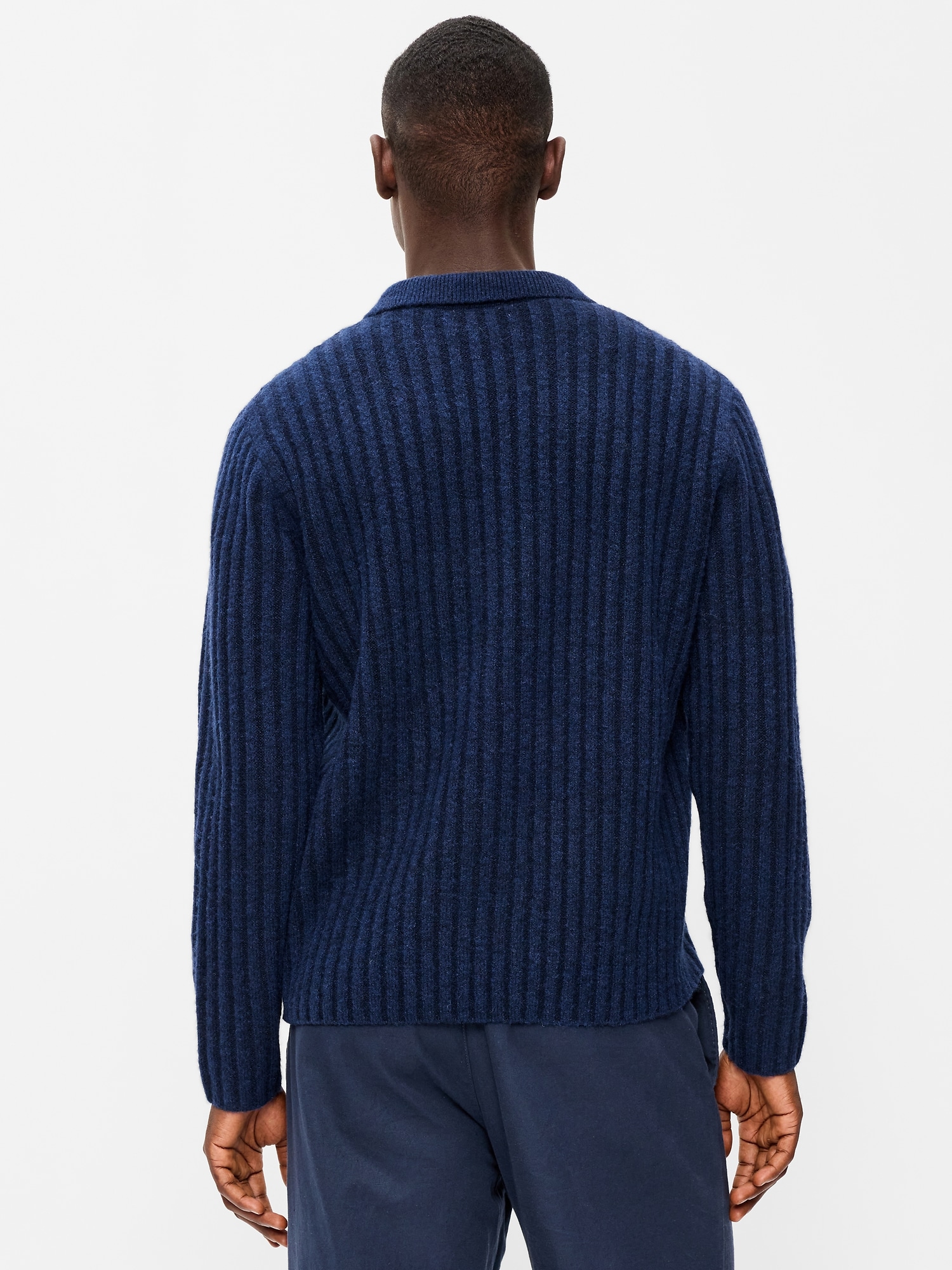 Long-Sleeve Polo Sweater