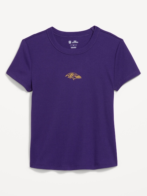 Baltimore Ravens Snug Crop T-Shirt for Women