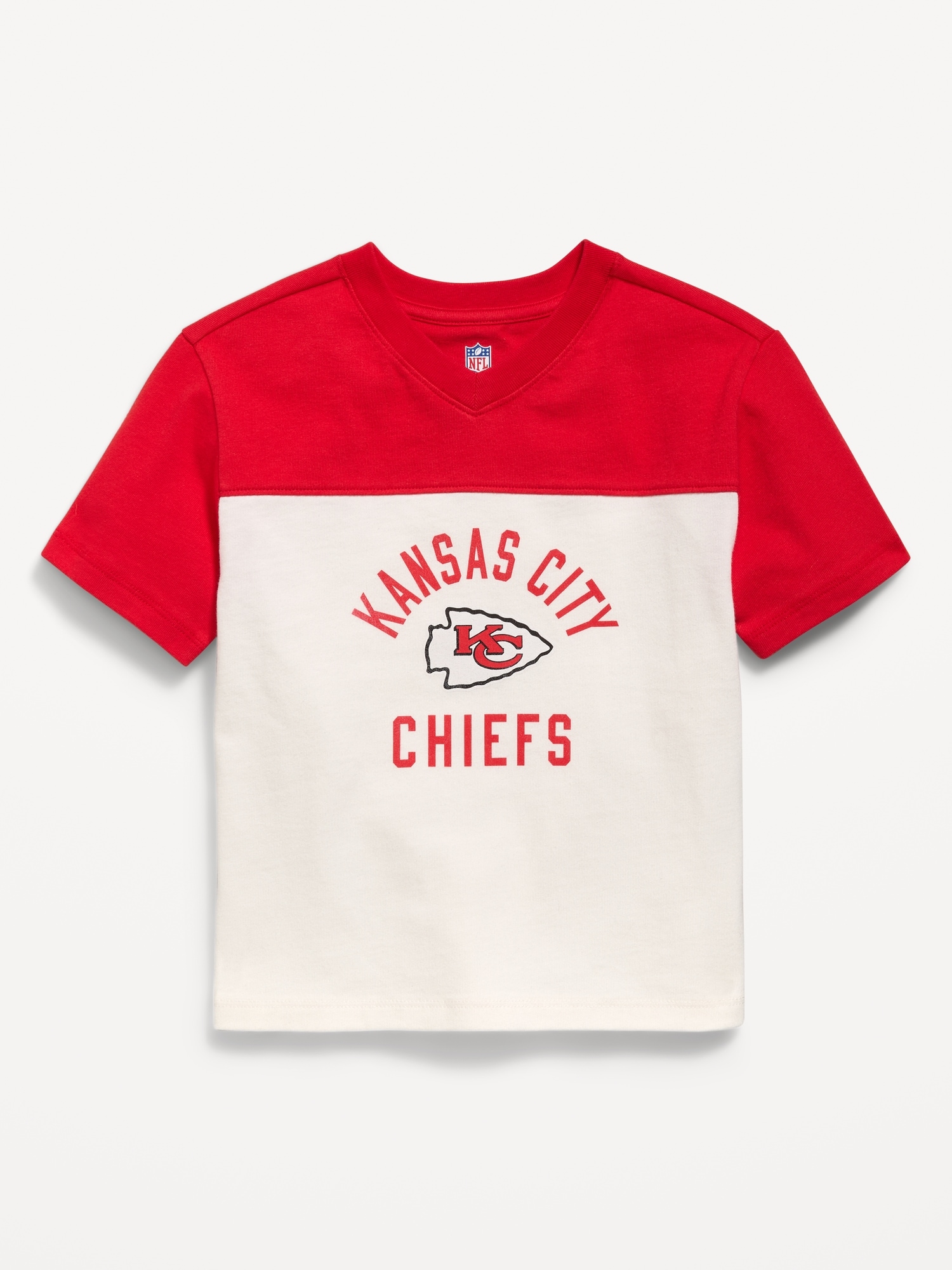 Kansas City Chiefs Oversized Graphic Football T-Shirt for Toddler Boys