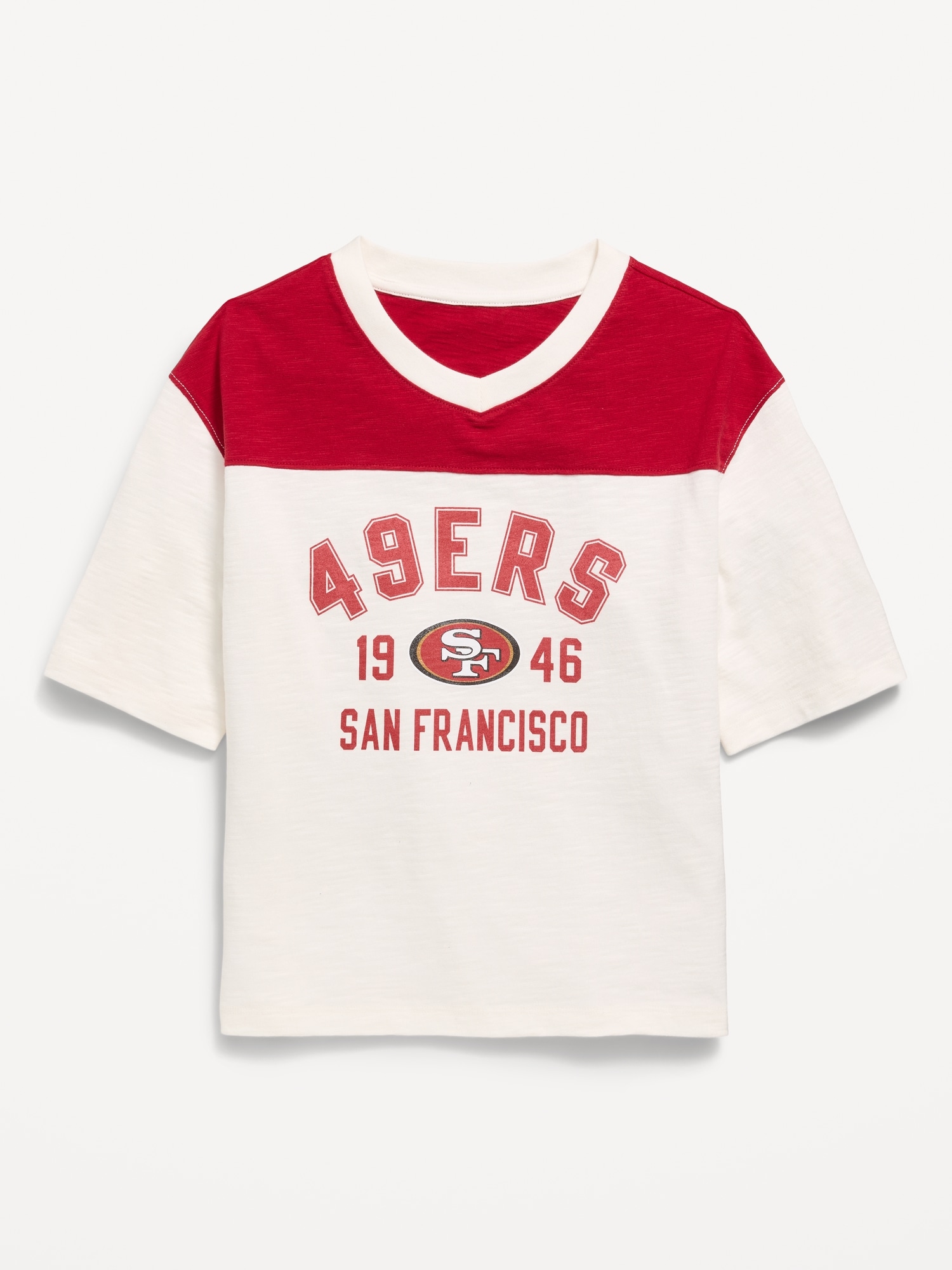San Francisco 49ers Oversized Graphic Football T-Shirt for Girls