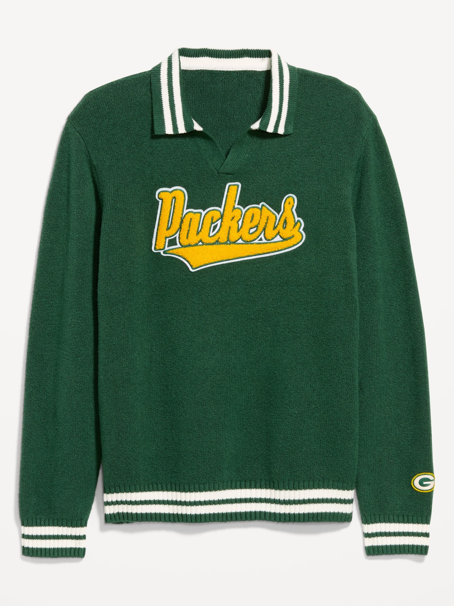 Green Bay Packers Collared Sweater for Men