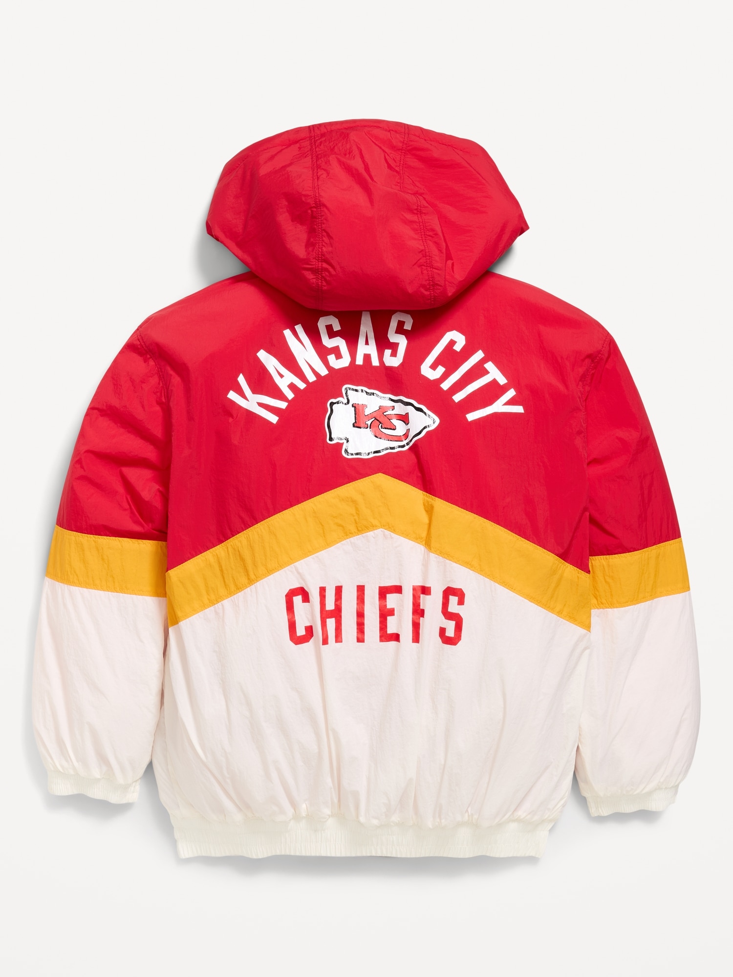Kansas City Chiefs Oversized Crinkled Hooded Jacket for Boys