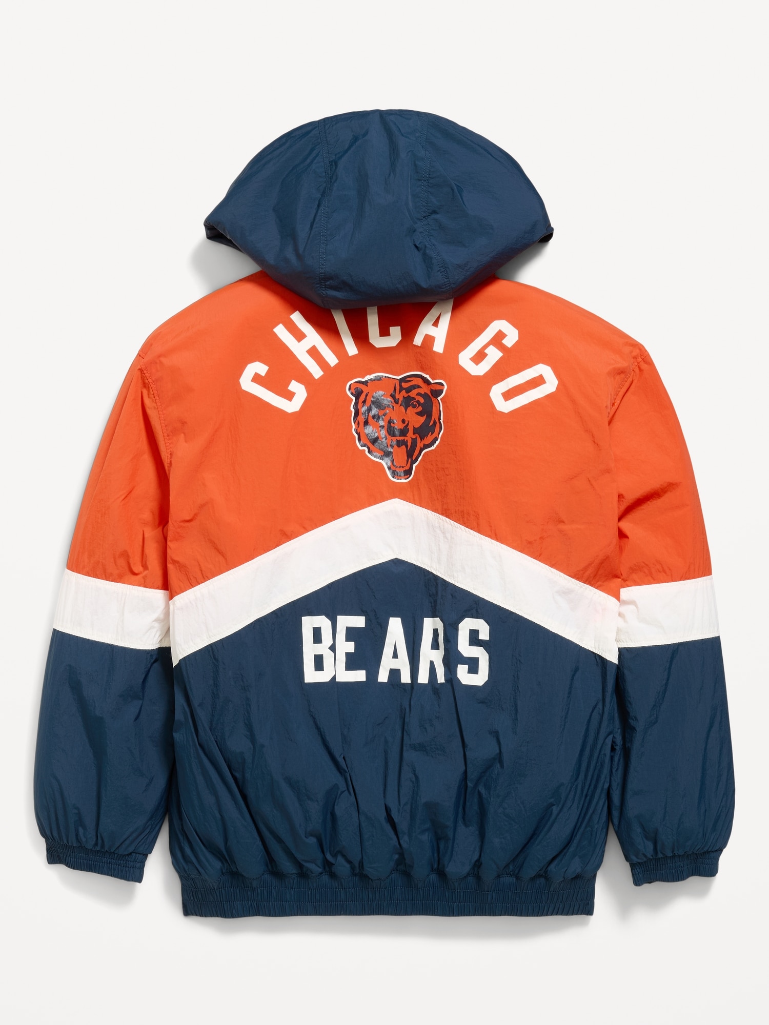Chicago Bears Oversized Crinkled Hooded Jacket for Boys