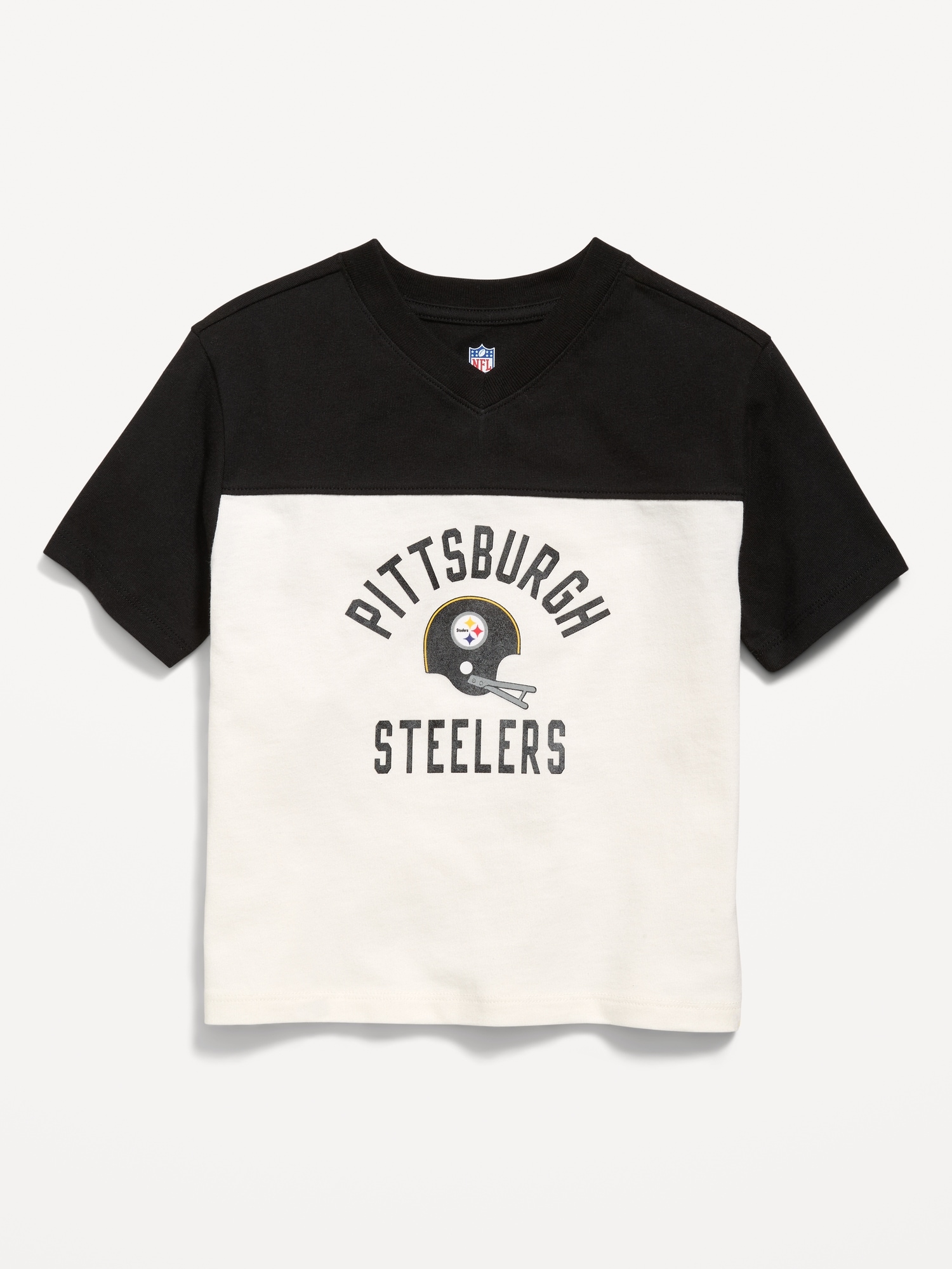 Pittsburgh Steelers Oversized Graphic Football T-Shirt for Toddler Boys