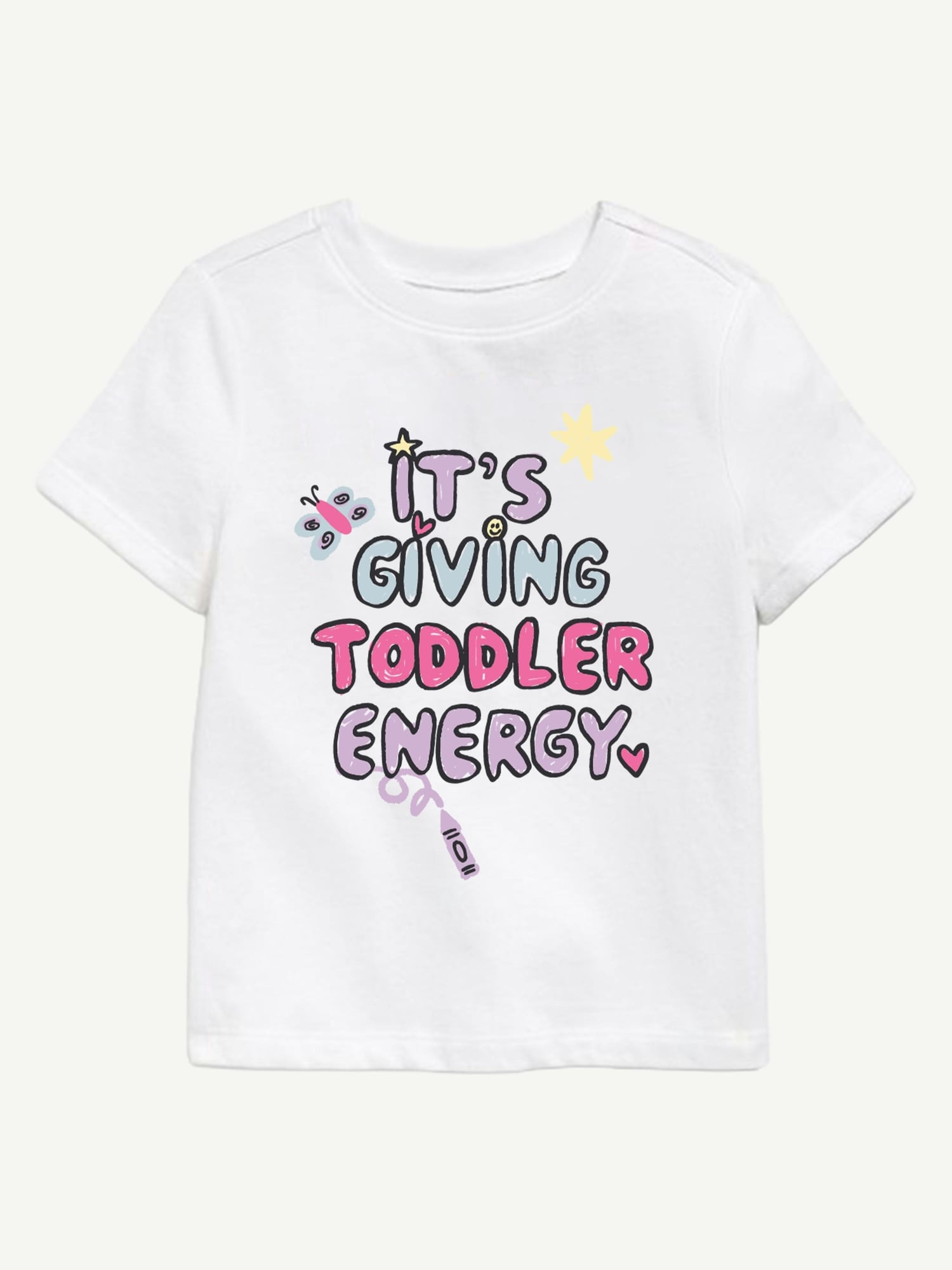 Giving Toddler Energy Short Sleeve Graphic T-Shirt For