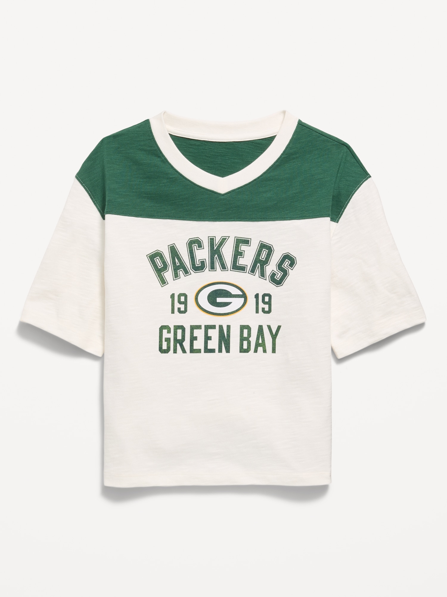 Green Bay Packers Oversized Graphic Football T-Shirt for Girls