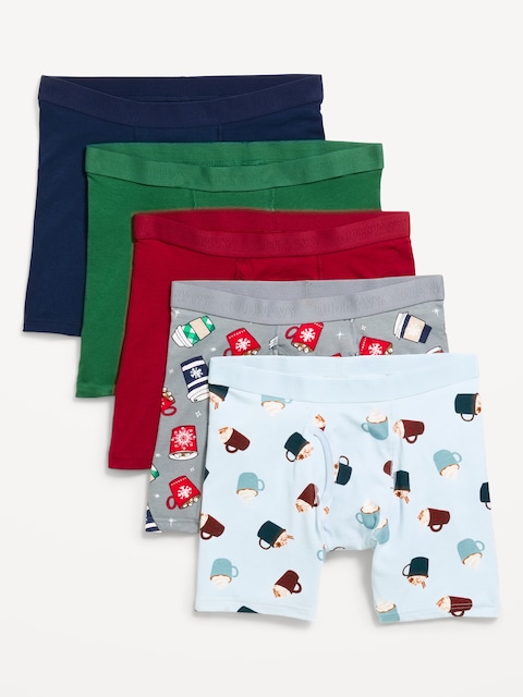 5-Pack Soft-Washed Boxer Briefs -- 6.25-inch inseam