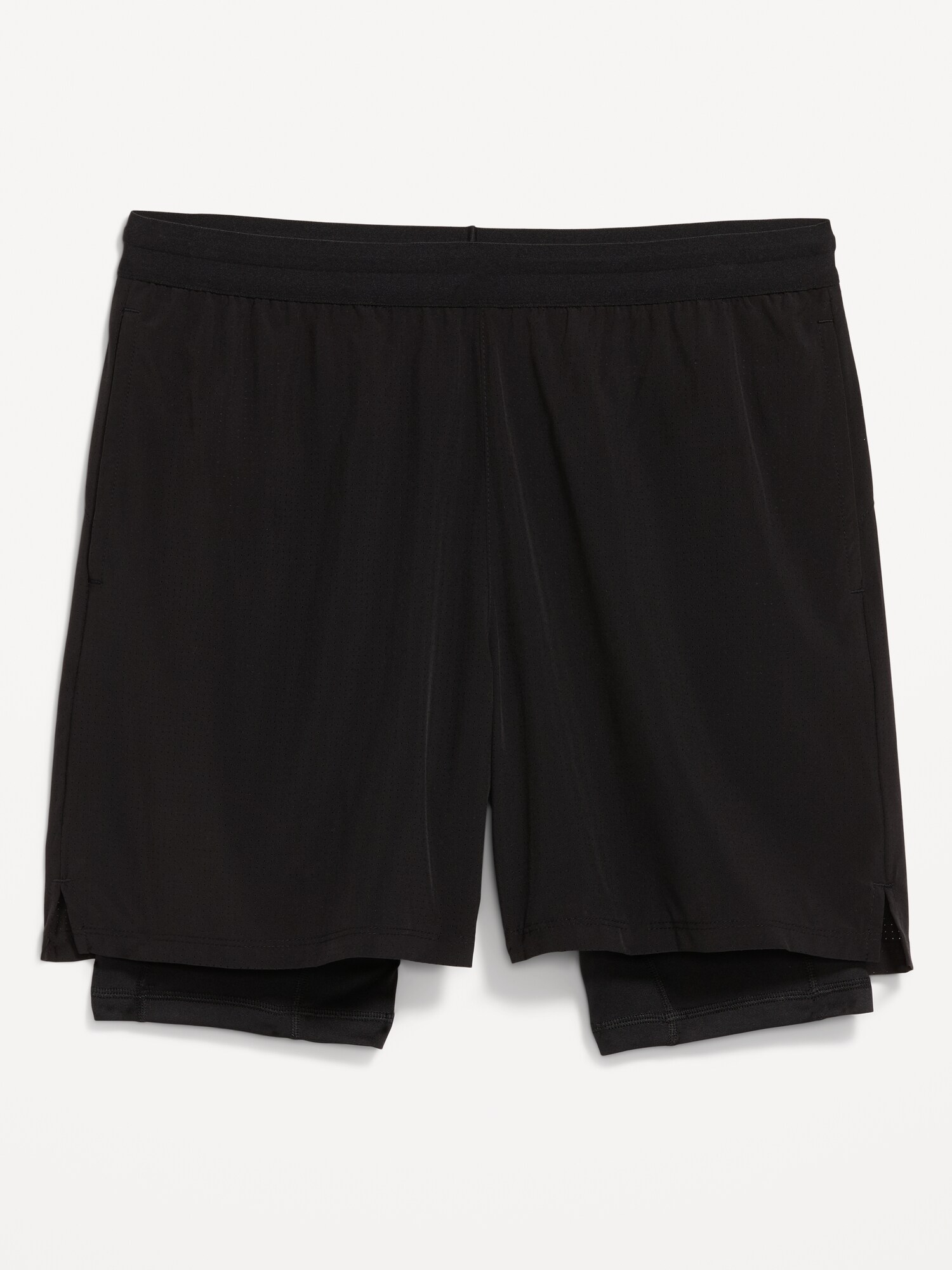 Мужские шорты Old Navy 2-In-1 Performance Run Shorts -- 5-inch inseam, цвет: Чёрный — фото 4